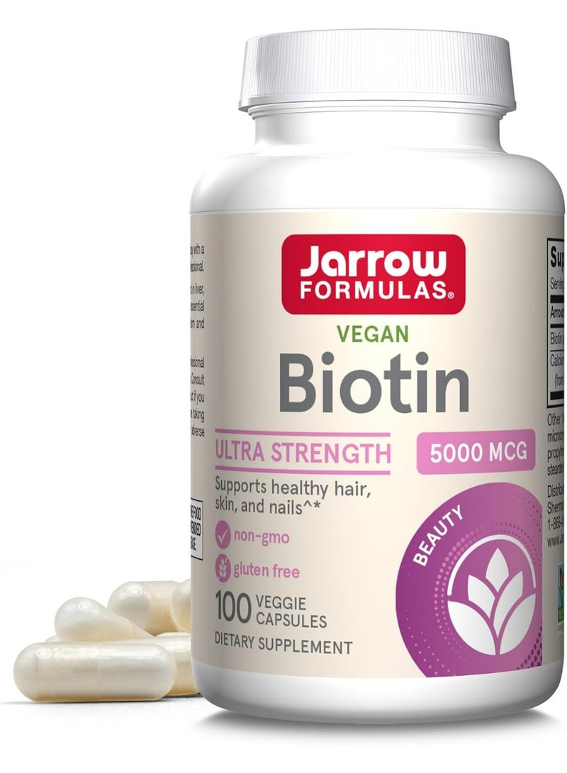 Jarrow Formulas, Biotin, 5000 mcg, 100 Capsules